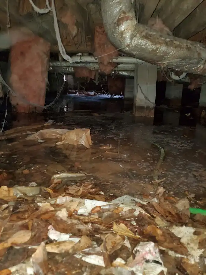 Crawl space flood assessment for Commercial Water Damage Restoration in Medina